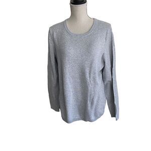 Women's Tommy Hilfiger Gray 100% Cotton Crew Sweater Size XL